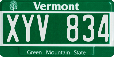 VT license plate XYV834