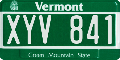VT license plate XYV841