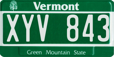 VT license plate XYV843