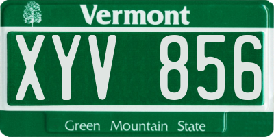 VT license plate XYV856