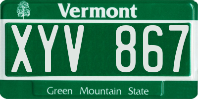 VT license plate XYV867