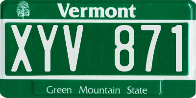 VT license plate XYV871
