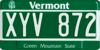 VT license plate XYV872