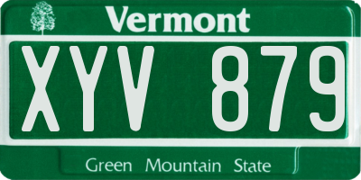 VT license plate XYV879