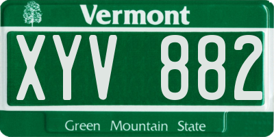 VT license plate XYV882