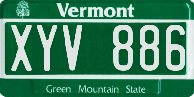 VT license plate XYV886