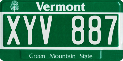 VT license plate XYV887
