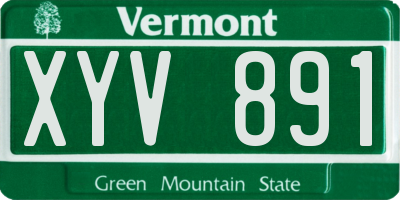 VT license plate XYV891