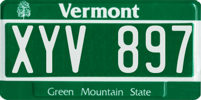 VT license plate XYV897