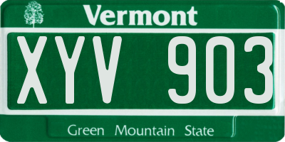 VT license plate XYV903