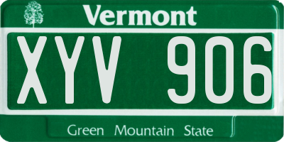 VT license plate XYV906