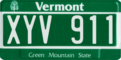 VT license plate XYV911