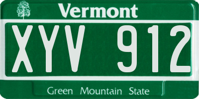 VT license plate XYV912