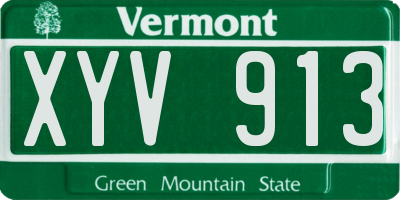 VT license plate XYV913