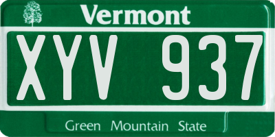 VT license plate XYV937