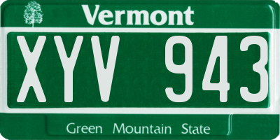 VT license plate XYV943