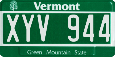 VT license plate XYV944