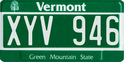 VT license plate XYV946