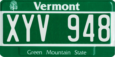 VT license plate XYV948