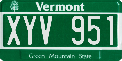 VT license plate XYV951