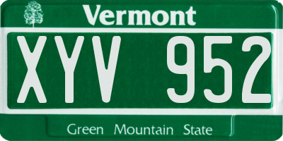 VT license plate XYV952
