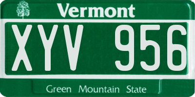 VT license plate XYV956