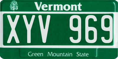 VT license plate XYV969