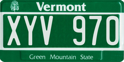 VT license plate XYV970