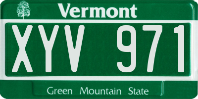 VT license plate XYV971