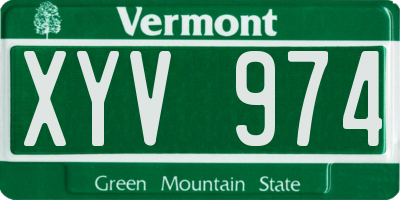 VT license plate XYV974