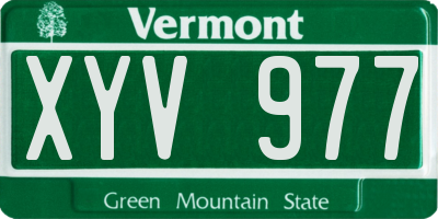 VT license plate XYV977