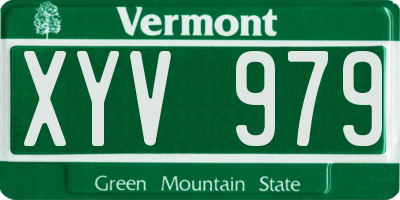 VT license plate XYV979