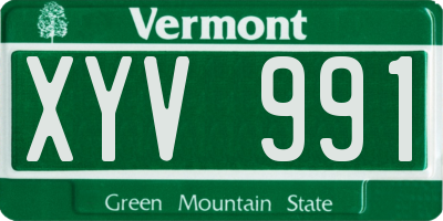 VT license plate XYV991