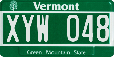 VT license plate XYW048