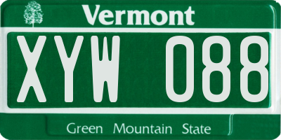 VT license plate XYW088