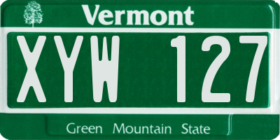 VT license plate XYW127