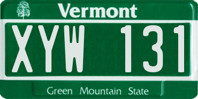VT license plate XYW131