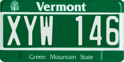 VT license plate XYW146