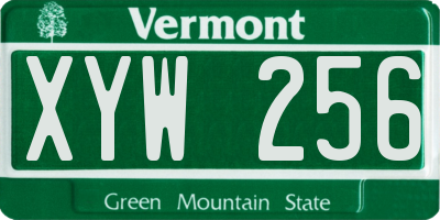 VT license plate XYW256