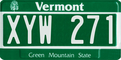 VT license plate XYW271