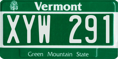 VT license plate XYW291