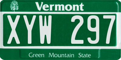 VT license plate XYW297