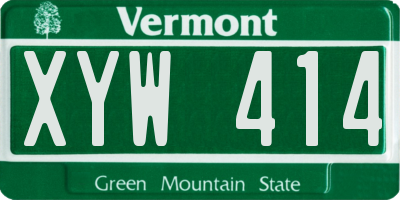 VT license plate XYW414