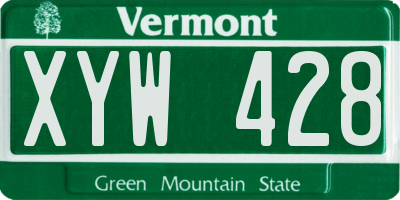 VT license plate XYW428