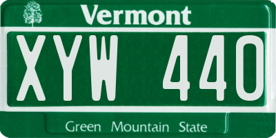 VT license plate XYW440
