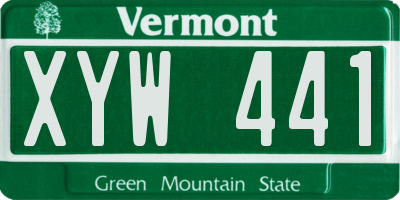 VT license plate XYW441