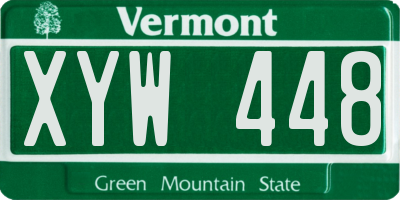 VT license plate XYW448