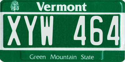 VT license plate XYW464