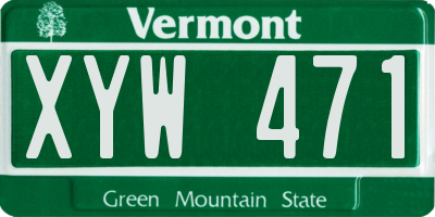 VT license plate XYW471
