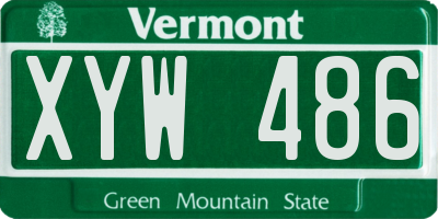 VT license plate XYW486